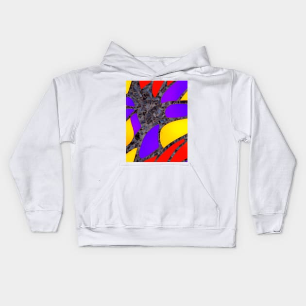 Blackhole and Multicolor Portal - Stained Glass Design Kids Hoodie by Artilize